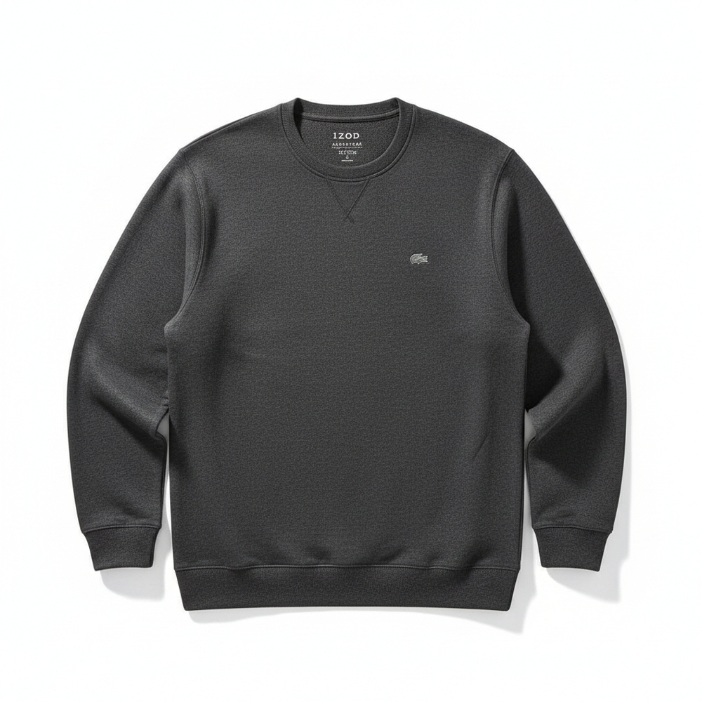 Izod men's black advanced performance stretch jasper fleece crewneck Sweater xl